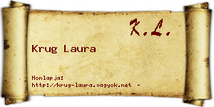 Krug Laura névjegykártya